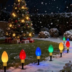 Energy Saving Outdoor Pathway Lights Connectable Christmas Decor Stake Lights US