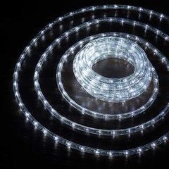 Cool White 8-Mode LED Outdoor Waterproof Rope Light 10′ 25′ 50′ 100′ 150′ 300’ft