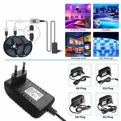 100ft 50ft LED Strip Lights 5050 RGB Bluetooth Color Change Remote for Rooms Bar