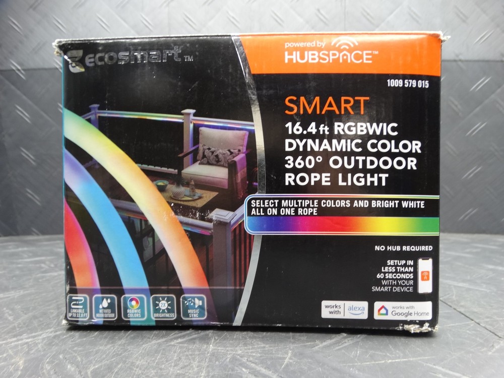 EcoSmart 16.4 ft. Smart Color Changing Dimmable Plug-In LED Outdoor Rope Light