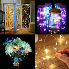 2 Sets 20-100 LED String Fairy Lights Copper Wire Battery Powered Waterproof