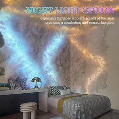 DIY Thunder Cloud Light Kit – LED Music Sync, Multicolor Lightning Room Decor