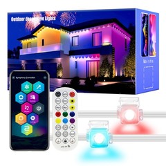 TJOY 100ft Permanent Outdoor Lights IP67 Smart RGB+IC Eaves LED Lights with App