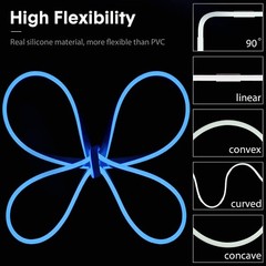 12V Flexible LED Strip Waterproof Sign Neon Lights Silicone Tube 10m-50m XMAS