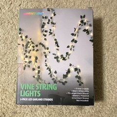 Brightside 3-Pack LED Garland String Lights Green Warm White Battery Powered
