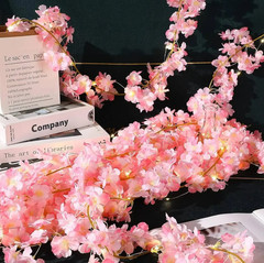 1m/5m Cherry Blossom Fairy Lights Garland LED Flower String Light Decor