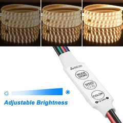 5 PCS Mini LED RGB Controller 3 Keys Strip Light Dimmer Fits 12/24V Multi