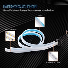 Universal Fit 60cm LED Strip Lights for Cars & Motorcycles – Easy Install