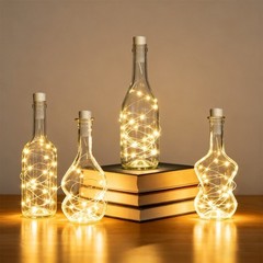 10 Pack Wine Bottle Lights with Cork 20 LEDs 6.6 Ft Fairy String Lights Battery