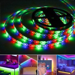LED Solar Strip Light Flexible Lamp Outdoor Garden Decor Lights 8 Modes