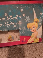 NIB Disney Tinkerbell 10!String Lights Set Vintage Star Shape Plug in 11.5 ft