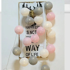 10/20 LED Cotton Ball LED String Lights Fairy Garland Decoration