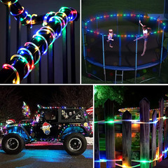 LED Rope Lights Outdoor String Light Battery Powered with Remote Control, 8
