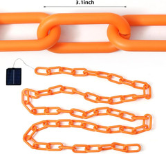 10Ft Solar Halloween Plastic Chain Lights for Halloween Decorations Outdoor , 8