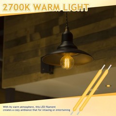 Filament Parts Hard Lamp Parts 3V Edison Bulb Supply Warm Light Filament for …