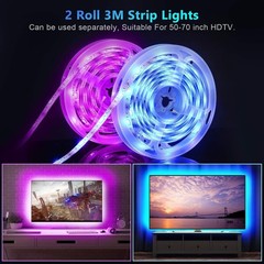 LED Strip Lights 100ft 50ft Music Sync Bluetooth 5050 RGB Room Light with Remote