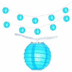 Fantado 4″ Turquoise Round Shaped Party String Lights by PaperLanternStore