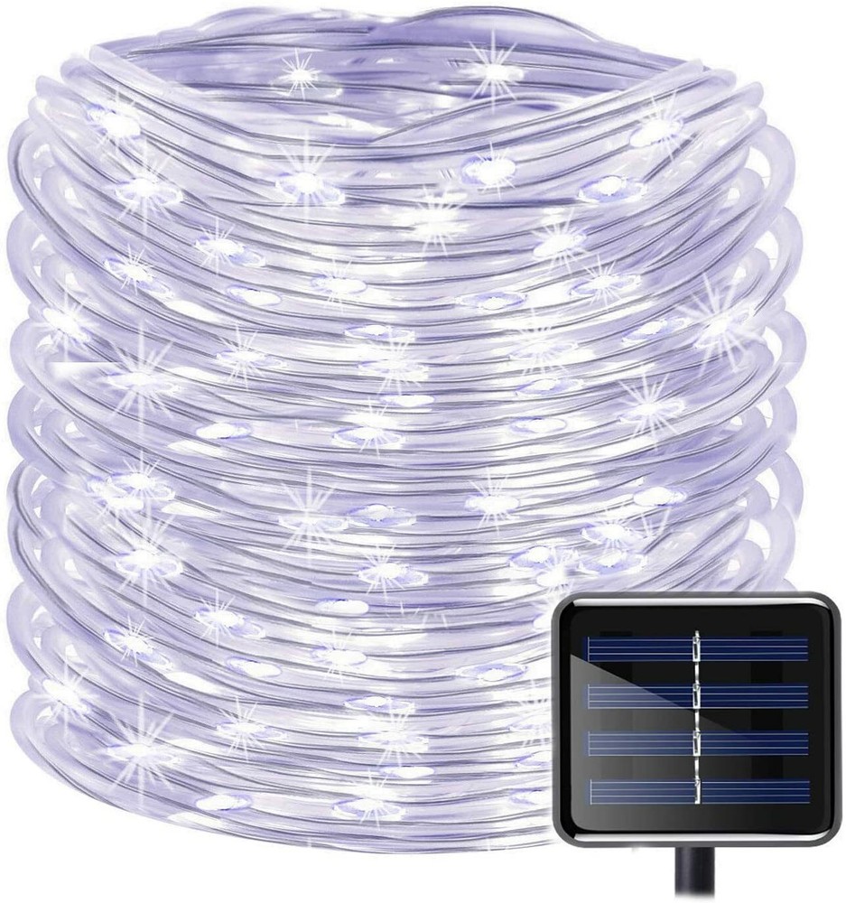 LED Solar Rope Fairy String Strip Lights Outdoor Garden Patio Backyard Pool USA
