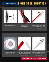 YM E-Bright Led Hood Light Strip Exterior Led Strip Lights for Cars Waterproof F