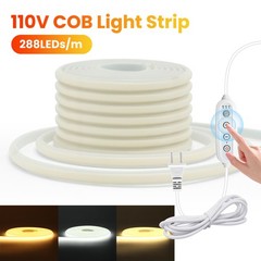 110V COB Neon LED Strip Lights Dimmer Flexible Light Indoor Outdoor Waterproof