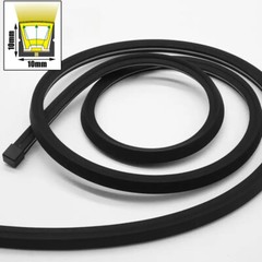 10*10mm 12V 24V Dotless Waterproof Black Housing Silicone LED Neon Light Strip