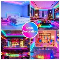 Lctkjtp Led Strip Lightsrgb Music Sync Color Changing Led Lights Smart App