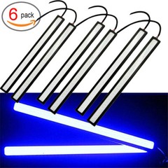 6pcs 12V LED Car Interior Blue Strip Lights Bar Lamp Car Van Boat Home 2020