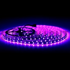 16ft 5050 RGB LED Strip Light Black Tape Light with Remote Controller Waterproof