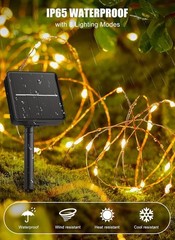 Elegant 33Ft Solar Fairy String Lights with 8 Modes – Waterproof & Energy Saving