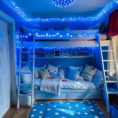Blue Christmas String Lights Indoor Outdoor, 66Ft 200 LED Blue String Lights Cle