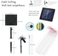 Solar 288 LED Raindrop Lights (8 Tubes – White) Brand New in Box!!