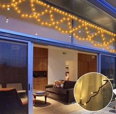 Christmas Lights 33ft 380 LED Warm White Icicle Lights with Timer 8 Light Modes