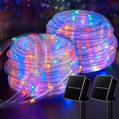 Solar Rope Lights, 39FT 100LED Outdoor Solar String Lights, IP65 Waterproof Sola