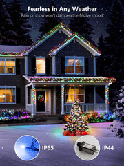 300 LED Color Changing Christmas String Lights, 100FT Warm White Multicolor Outd