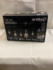 Artika Eclipse Solar LED String Lights 20 Bulbs Outdoor Patio Lights