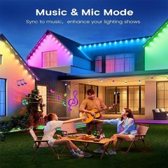 150FT RGB Outdoor Waterproof Lights with App Remote Music Sync for Holiday Chris