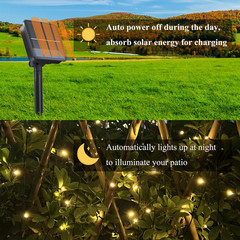 2 Pack Solar String Lights Outdoor Waterproof, 72FT 200 LED Solar String Lights