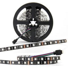 Non-Waterproof 5M 300LEDs RGB 5050 LED Strip Light Black PCB dlexible Tape Light