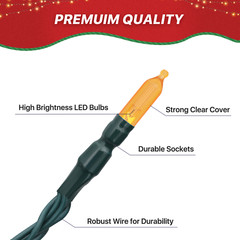 Plug In 200 LED String Light Outdoor Connectable Fairy Light w/8 Mode Controller