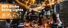 100 LEDs Battery Operated String Lights Globe Fairy Lights Tent Camping Garden