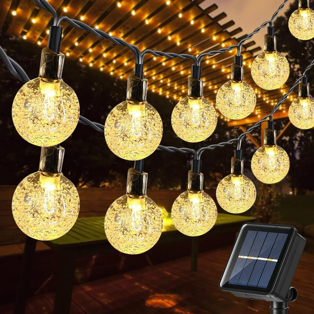 Solar String Lights Outdoor Waterproof, 56Ft 100 LED Globe String Light with 8 M
