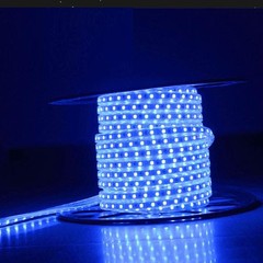 110V 5050 RGB LED Strip Outdoor Flexible Light Lamp Roll Waterproof IP67 US Plug