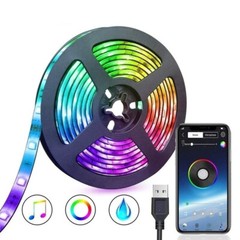 US 10-36 ft LED Strip Lights 5050 RGB Music Sync Bluetooth Room Light