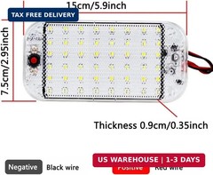 Energy-Saving 12V LED RV Lights with ON/Off Switch – 5W Daylight 6500K, 500LM –