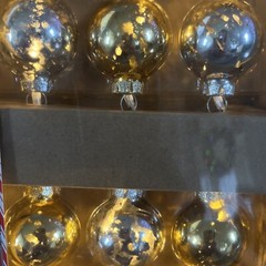 LED Ball Garland Holiday Mercury Glass Look 10 Wreath String Lights Decor New