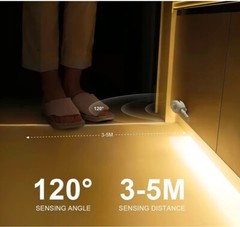 USB Motion Sensor LED Strip Lights For Bedroom Stair Cabinet Night Light Decor