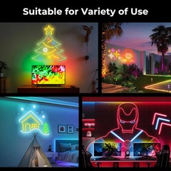 100FT LED Neon Rope Lights, Flexible Led Rope Lights Control with App/Remote,…