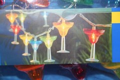 Colorful Margarita Glass Party Indoor/Outdoor String Lights Battery Operated