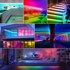 12V 24V Waterproof IP68 COB WS2811 720leds/m RGB LED Strip Light Outdoor Decor