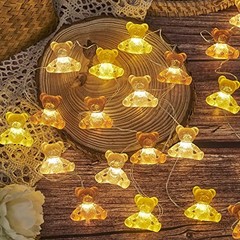 Teddy Bear String Lights Bear Fairy Decorative Lights Kids Battery Powered
